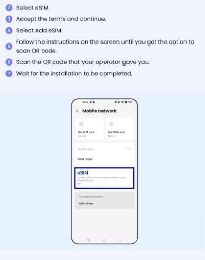Step 2: Select eSIM Option
