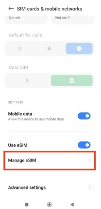 Step 2: Manage eSIM